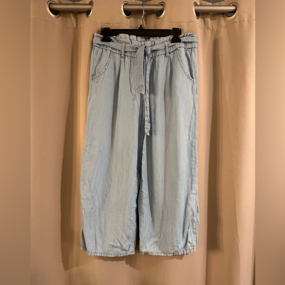 Candie's Light Blue Casual Wide-Leg Ankle Pants